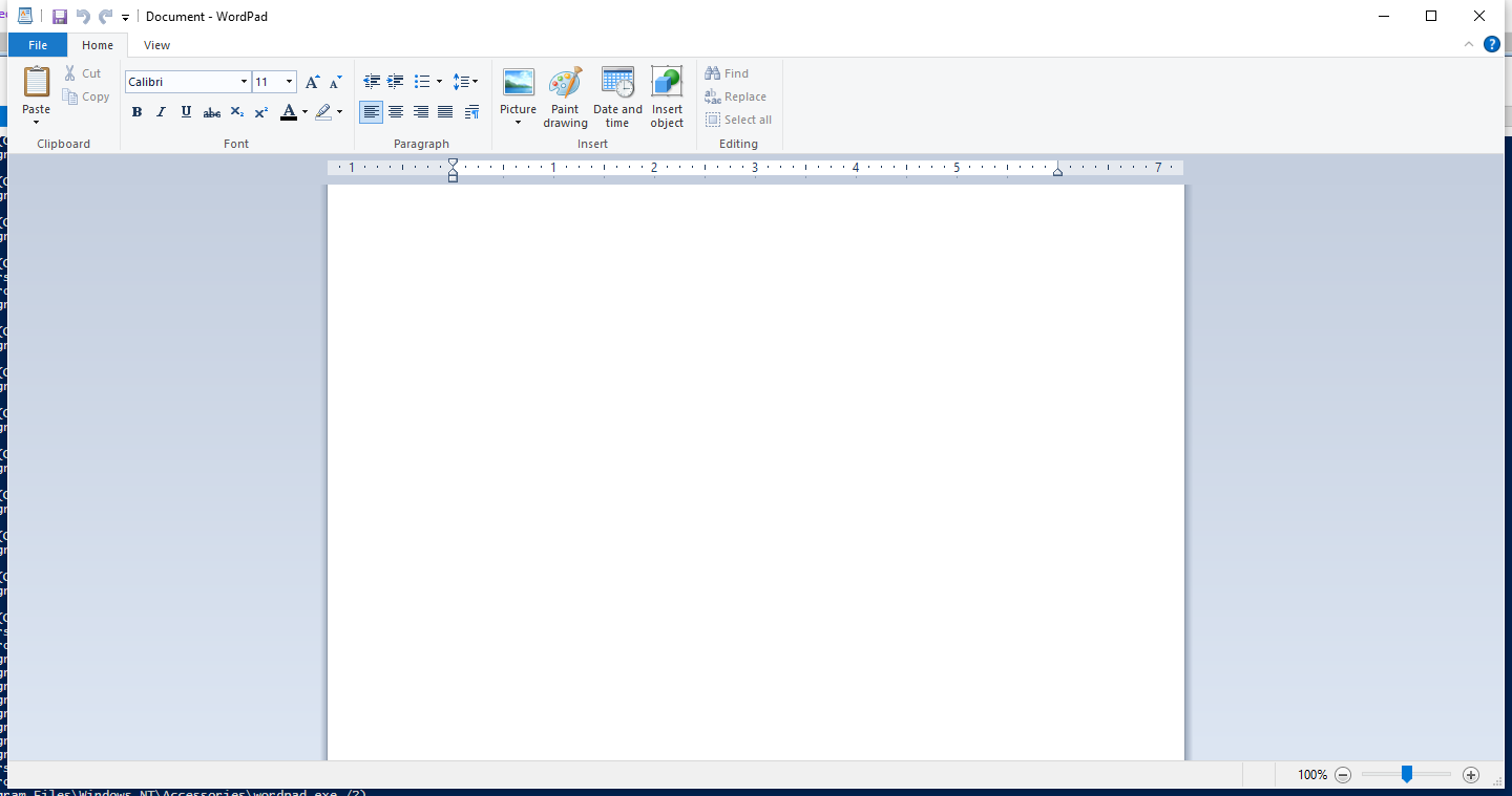 how to use window xp home word pad as document